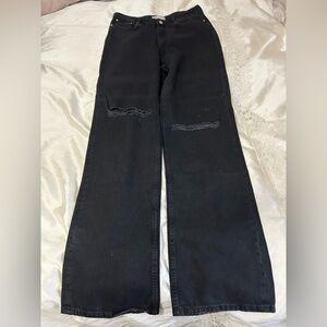 Zara High Waist Wide Leg Jean - 10